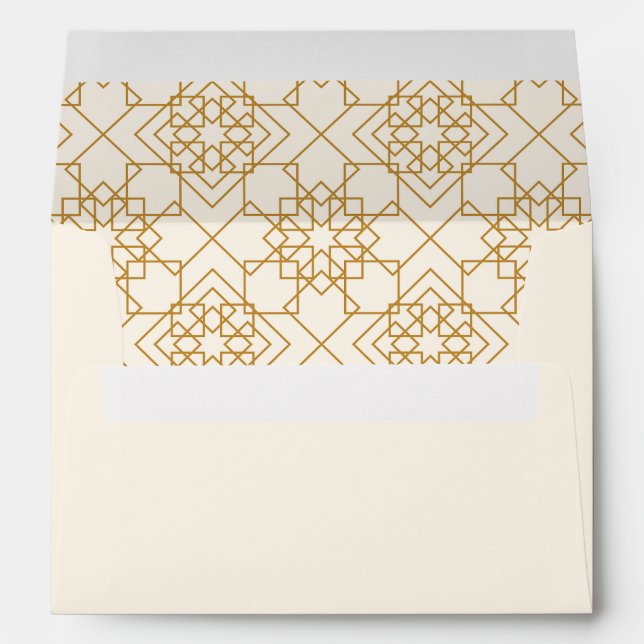Elegant Cream And Gold Envelope (Back (Bottom))