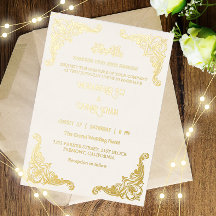Elegant Cream and Gold Islamic Muslim Wedding