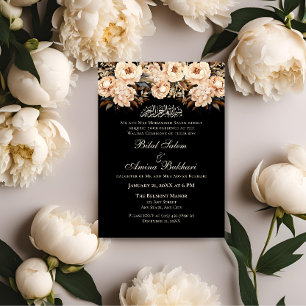 Elegant Cream Floral Islamic Walima Wedding Invitation