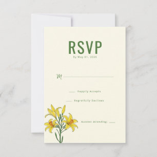 Elegant Cream Floral RSVP Card