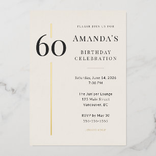 Elegant Cream & Gold 60th Birthday Celebration