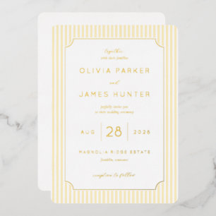 Elegant Cream Gold Stripes