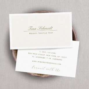 Elegant Cream, Ivory White  Business Card