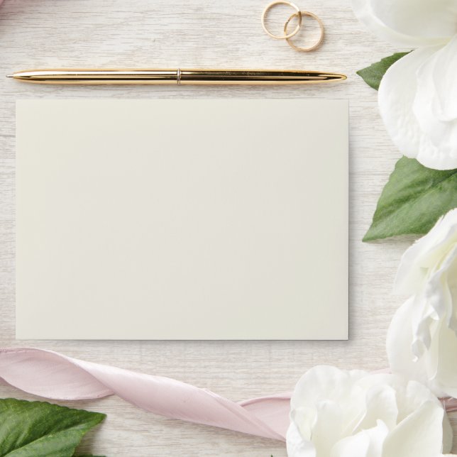 Elegant Cream Modern Gold Script Minimal Wedding Envelope (Wedding)