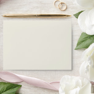 Elegant Cream Modern Typography Minimalist Wedding Envelope