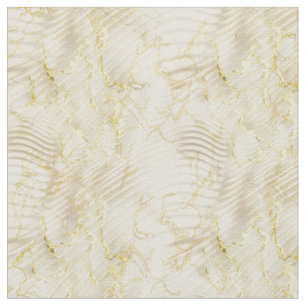 Elegant Cream Ripple & gold  Fabric