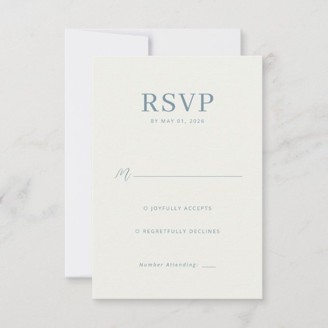 Elegant Cream RSVP Card (Front)