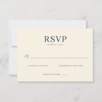 Elegant Cream RSVP Card