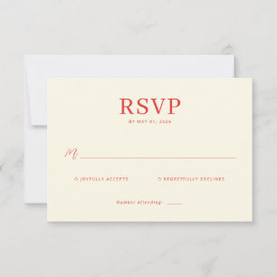 Elegant Cream RSVP Card