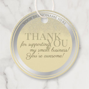 Elegant Cream Silver Grey Glitter Rain Elegant Favour Tags