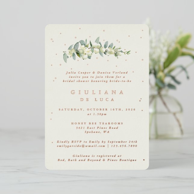 Elegant Cream Snowberry+Eucalyptus Bridal Shower (Standing Front)