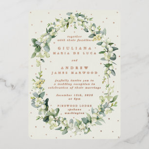 Elegant Cream Snowberry+Eucalyptus Reception Only
