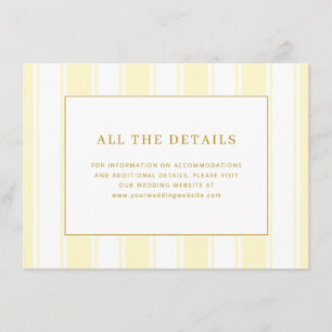 Elegant Cream Stripes Enclosure Card