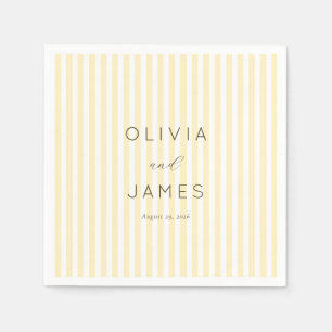 Elegant Cream Stripes Napkin