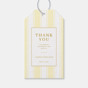 Elegant Cream Thank You Card Gift Tags