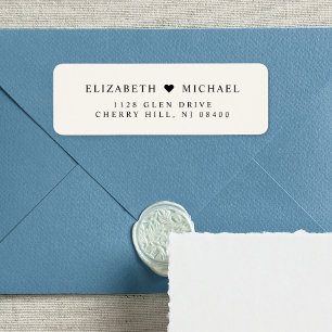 Elegant Cream Wedding Return Address