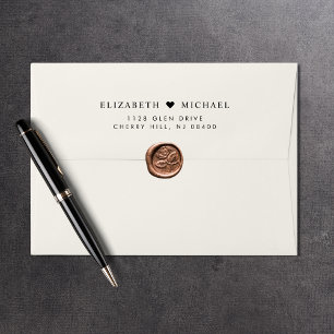 Elegant Cream Wedding Return Address Envelope