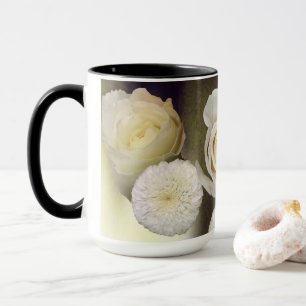 Elegant Creamy Flowers Mug