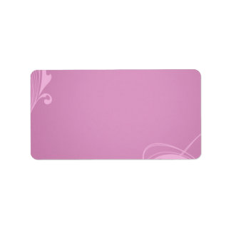 Elegant creamy pink swirls label