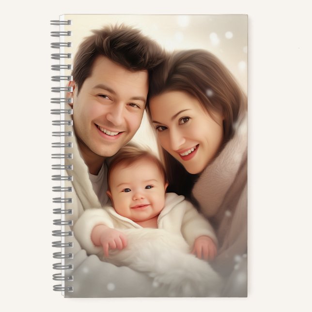 Elegant Create Your Own Photo | Custom notebook (Front)