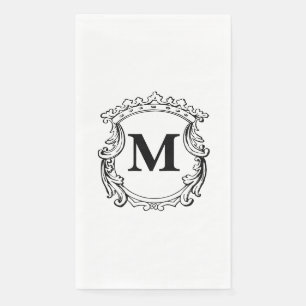 Elegant Crest Custom Monogram  Napkin
