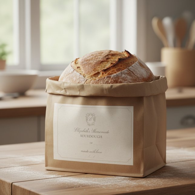 Elegant Crest DIY Homemade Gift Label (Add a personal touch to your DIY and homemade gifts with this elegant label!)