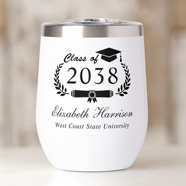 Elegant Crest Graduation (Elegant Crest Graduation Thermal Wine Tumbler)