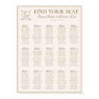 Elegant Crest Monogram Golf Wedding Seating Charts