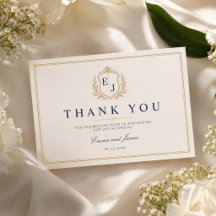 Elegant Crest Monogram Old Money Wedding