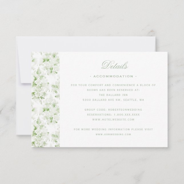 Elegant Crest w/ Sage Green Bow Details Thank You Card (Front)