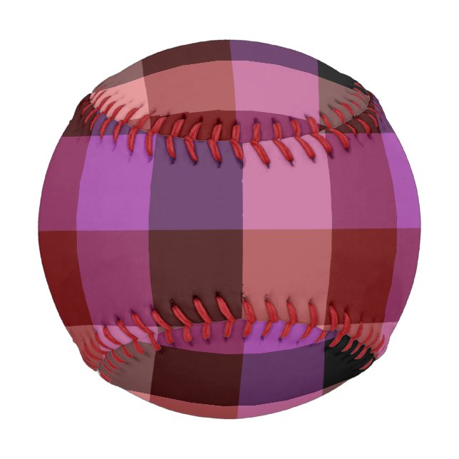 Elegant crimson and plum plaid seamless pattern  baseball (Front)