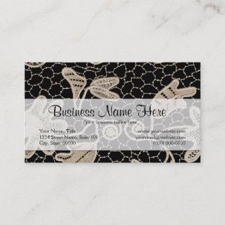Elegant Crochet Lace-Handmade Business Card