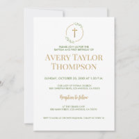 Elegant Cross Greenery Baptism and First Birthday