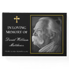 Elegant Cross Photo Black Bereavement | Funeral