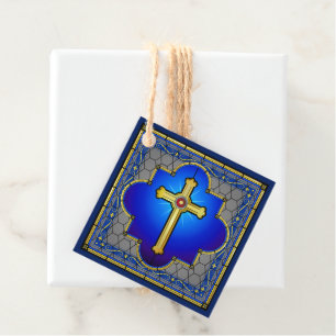 Elegant Cross - See Back - Favour Tags