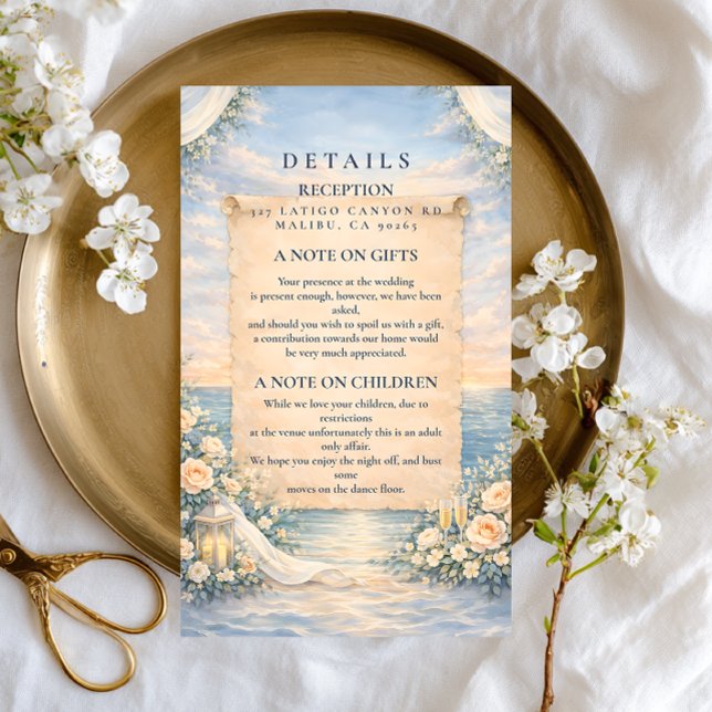 Elegant Cruise Ship Wedding Enclosure Card (Creator Uploaded)