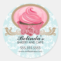 Elegant Cupcake Bakery Box Seal