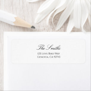 Elegant Cursive and Block Font Return Address