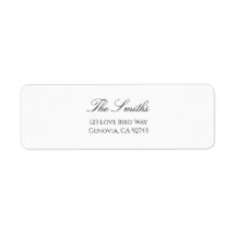 Elegant Cursive and Block Font Return Address