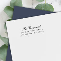 Elegant Cursive Family Name Return Address