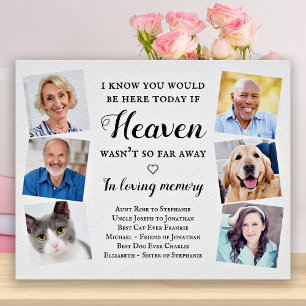 Elegant Custom 6 Photos Heaven Wedding Memorial Poster