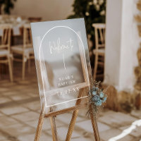 Elegant Custom Acrylic Baptism Sign Personalised