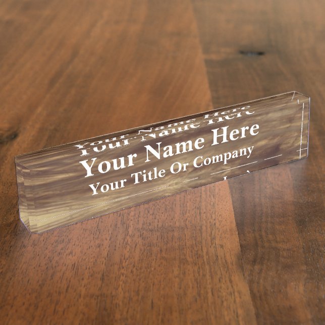 Elegant Custom Acrylic Nameplate (Side)