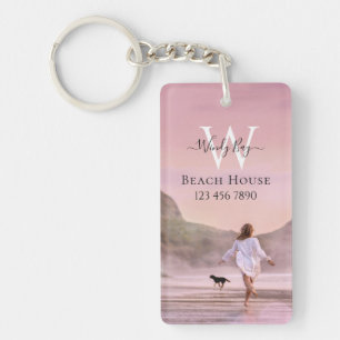 Elegant Custom Beach House  Key Ring