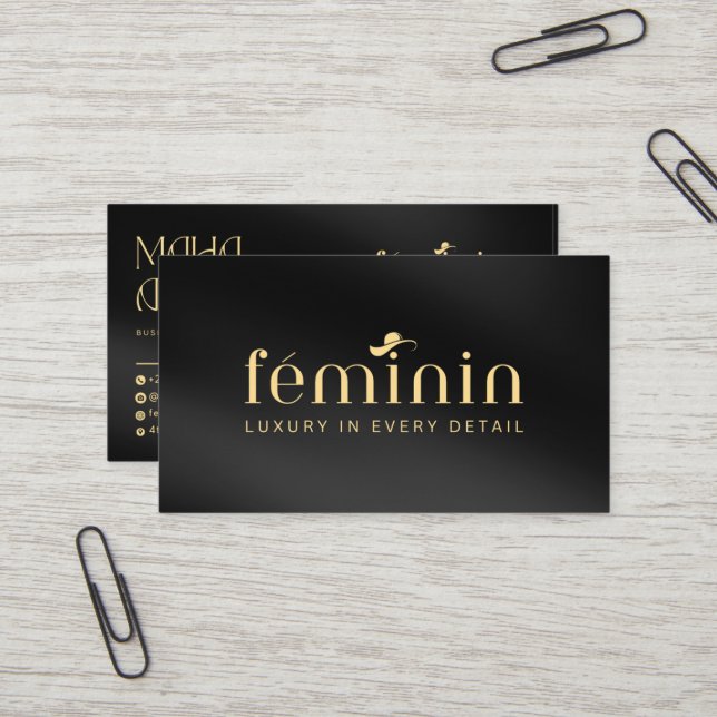 Elegant Custom Business Card Design (Front/Back In Situ)