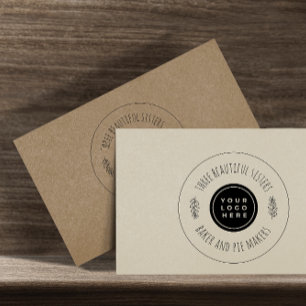 Elegant Custom Business Logo and Company Slogan Self-inking Stamp
