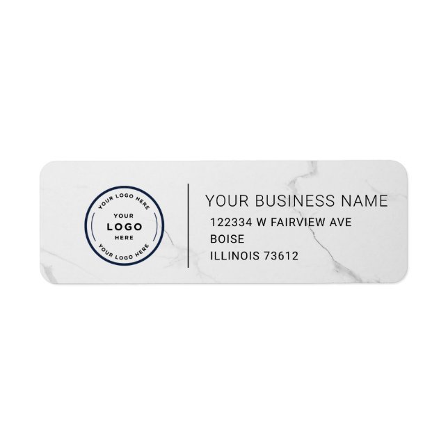 Elegant Custom Business Return Address Label (Front)