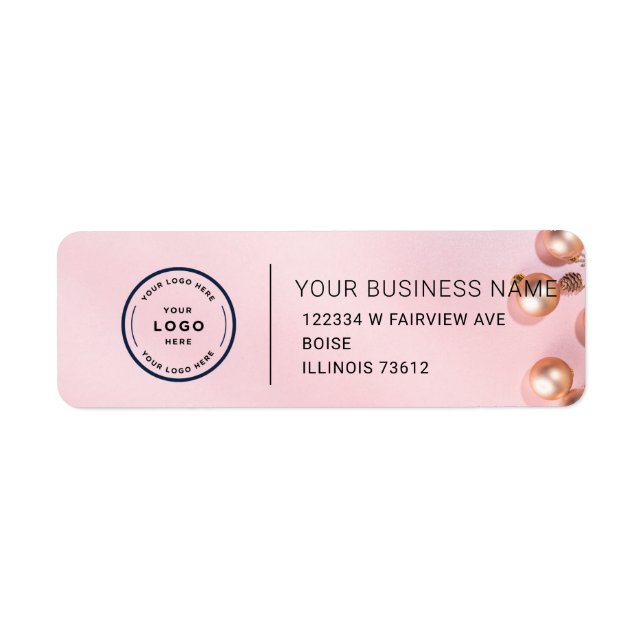 Elegant Custom Business Return Address Label (Front)