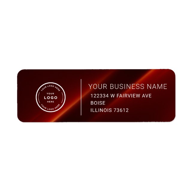 Elegant Custom Business Return Address Label. (Front)