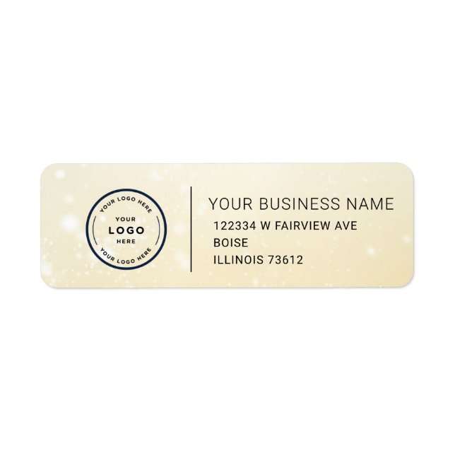 Elegant Custom Business Return Address Label (Front)